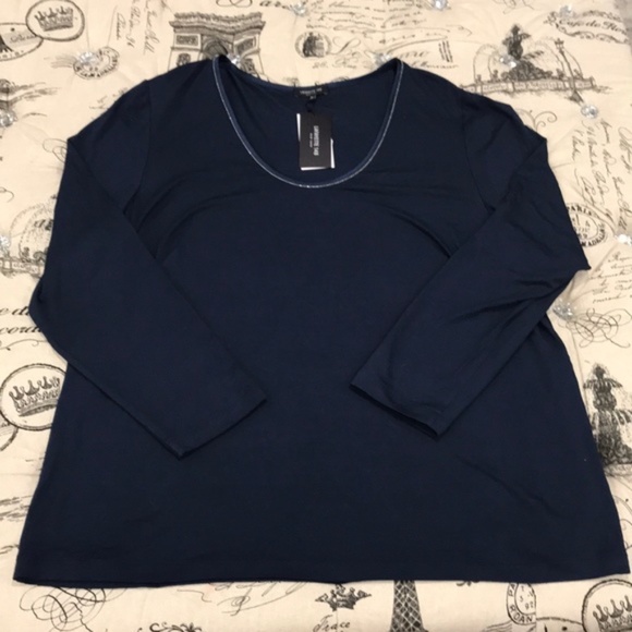 LAFAYETTE 148 Rila Chain Detail Top In Armada - Picture 4 of 6